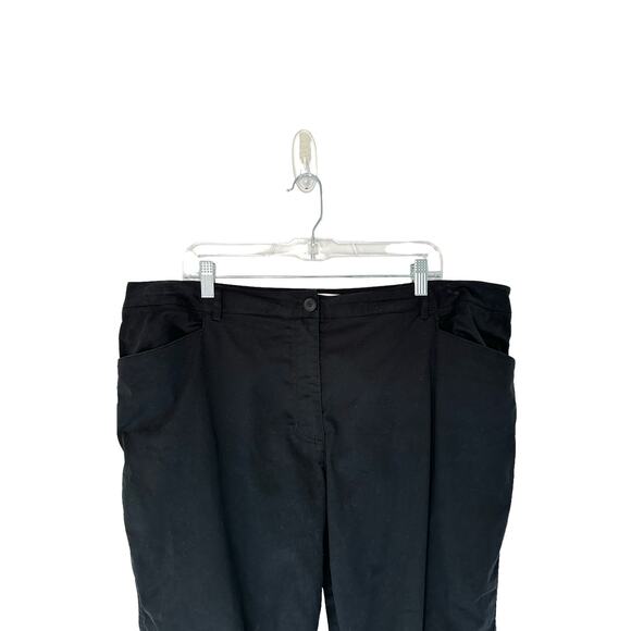 Talbots‎ Woman Plus Heritage Black Basic Classic Casual Cropped Pants Size 18W - Picture 3 of 13